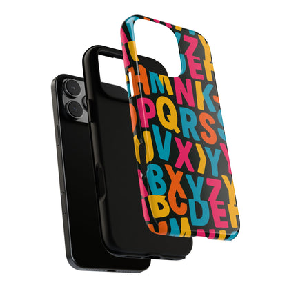Multicolour 3D Alphabet Wrap Protective Phone Case for Unique Style and Vibrant Protection Compatible with iPhone 13, 14, 15 & 16 – all models including Pro, Pro Max & Plus