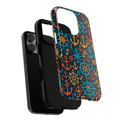 Vibrant Nautical Pattern Phone Case for Stylish Protection – Bold Accessory for iPhone 13, 14, 15 & 16 – All Models Including Pro, Pro Max & Plus