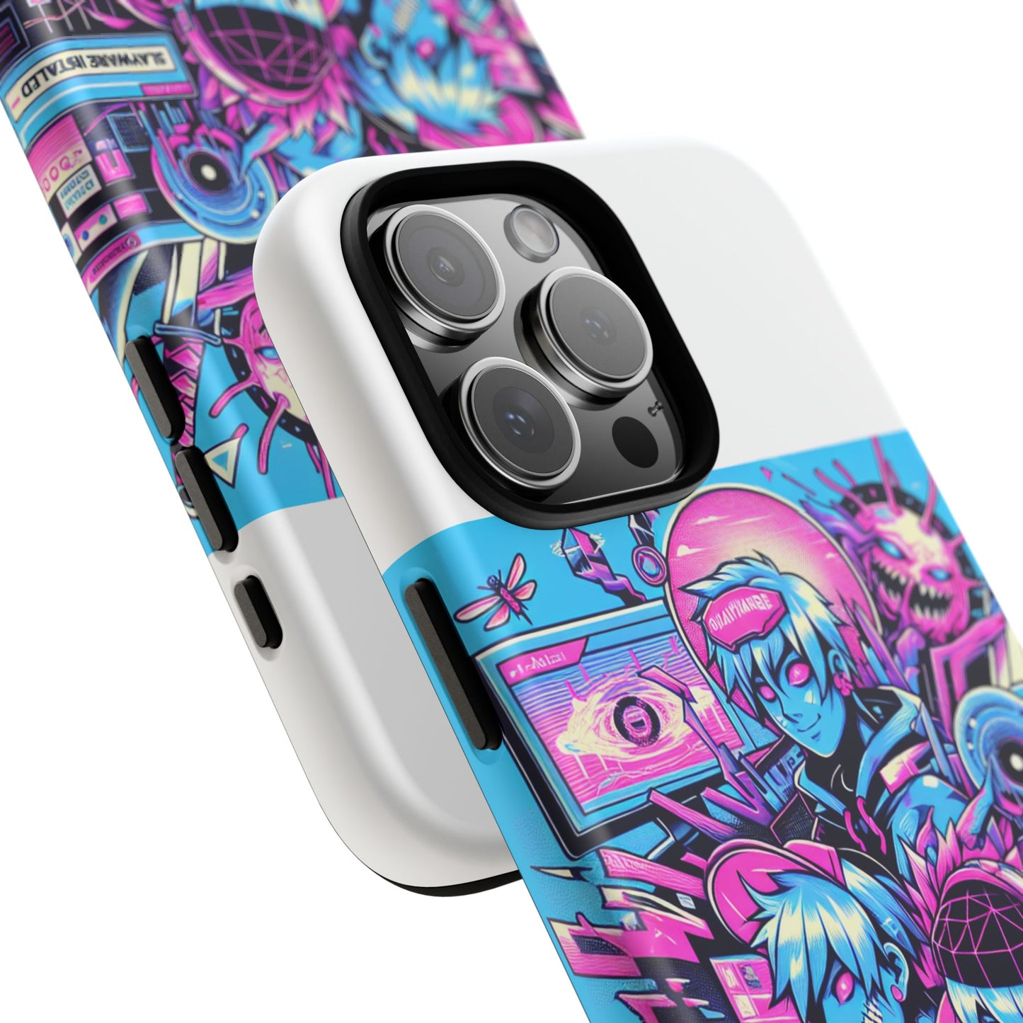 slayware installed protective phone case with 3d wrap design for anime and comic culture lovers