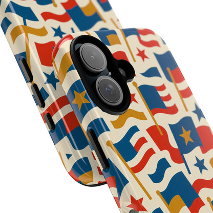 Multicolour Flag Print Protective Phone Case – Stylish Durable Design for Unique Self-Expression Compatible with iPhone 13, 14, 15 & 16 – all models including Pro, Pro Max & Plus