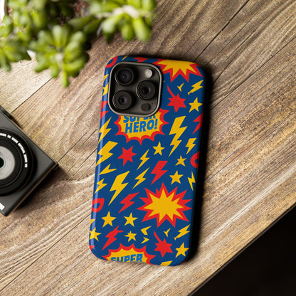 Vibrant 3D Superhero Phone Case – Colourful Retro Design for Kids and Adults – Stylish Protection Compatible with iPhone 13, 14, 15 & 16 – All Models Including Pro, Pro Max & Plus