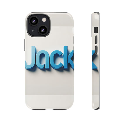 Name Jack Blue Anime Comic Style 3D Wrap Protective Phone Case for Men Women Shock Absorption Durable TPU Cover