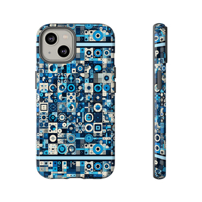 Blue Alphabet Letter P Phone Case with 3D Wrap Design Shockproof Durable TPU Cover for Smartphone Protection and Fashion