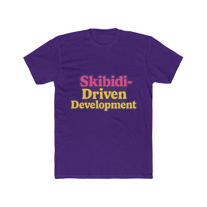 Skibidi-Driven Development Meme Purple Unisex T-Shirt - Trendy Viral Graphic Tee
