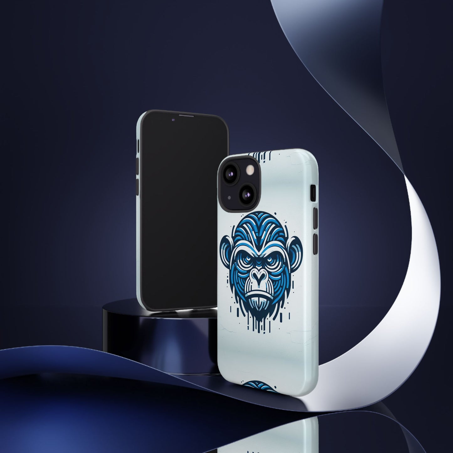 blue animal create 21 3d wrap phone case for kids and teens shockproof uv protected durable silicone cover with retro anime and comic inspired design