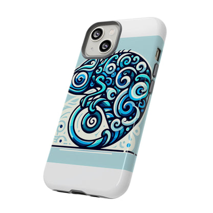 Vibrant 3D Wrap Protective Phone Case with Playful Chameleon Design in Blue – Unique Accessory for Self-Expression Compatible with iPhone 13, 14, 15 & 16 – all models including Pro, Pro Max & Plus