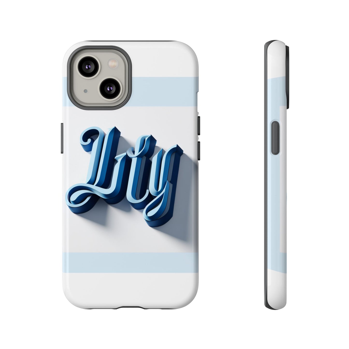 vibrant 3d blue alphabet protective phone case stylish accessory for creative individuals compatible with iphone 13, 14, 15 & 16 – all models including pro, pro max & plus