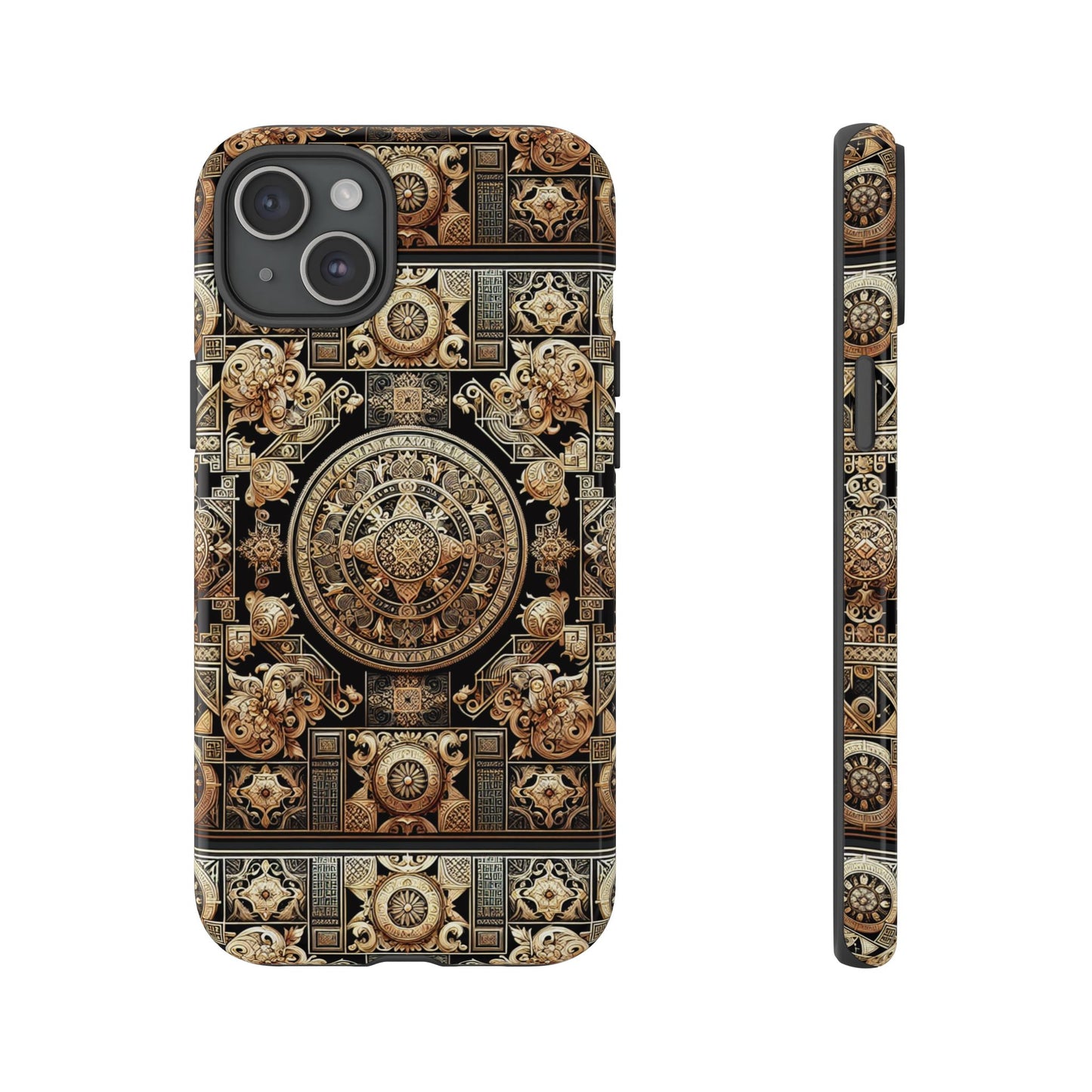 pattern image 8 vibrant shockproof phone case for anime and comic fans with ornate baroque design compatible with iphone 13, 14, 15 & 16 – all models including pro, pro max & plus