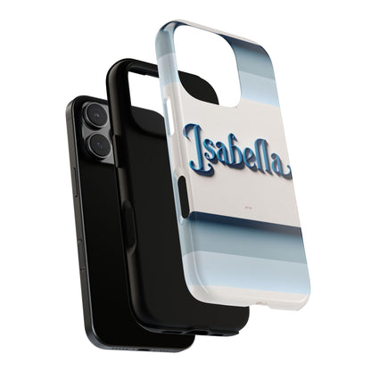 Name Isabella Blue Phone Case with 3D Wrap and Vibrant Anime Inspired Design for Stylish Protection and Personalised Smartphone Accessory
