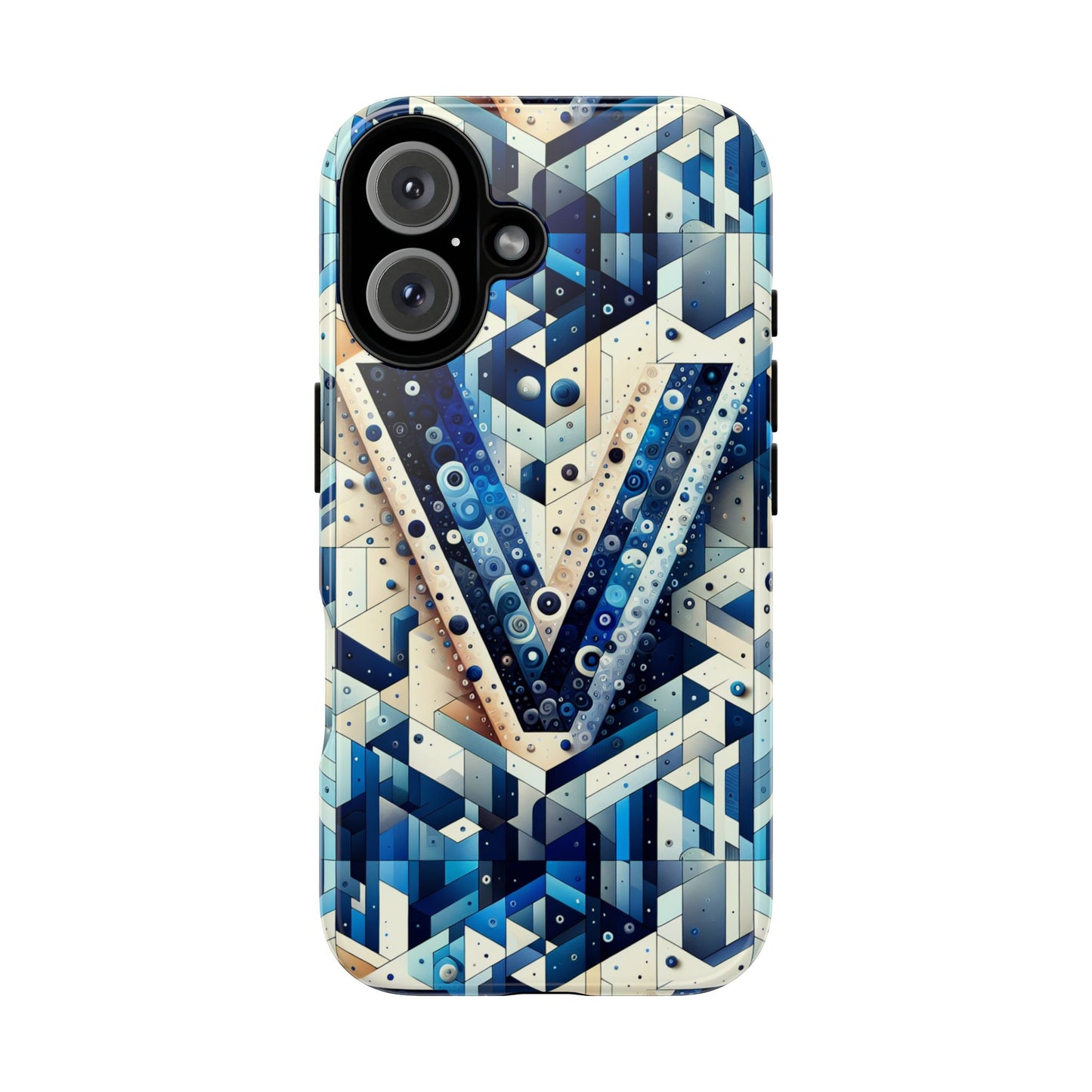blue alphabet v phone case for samsung and iphone shockproof protective cover with 3d wrap design and uv resistance