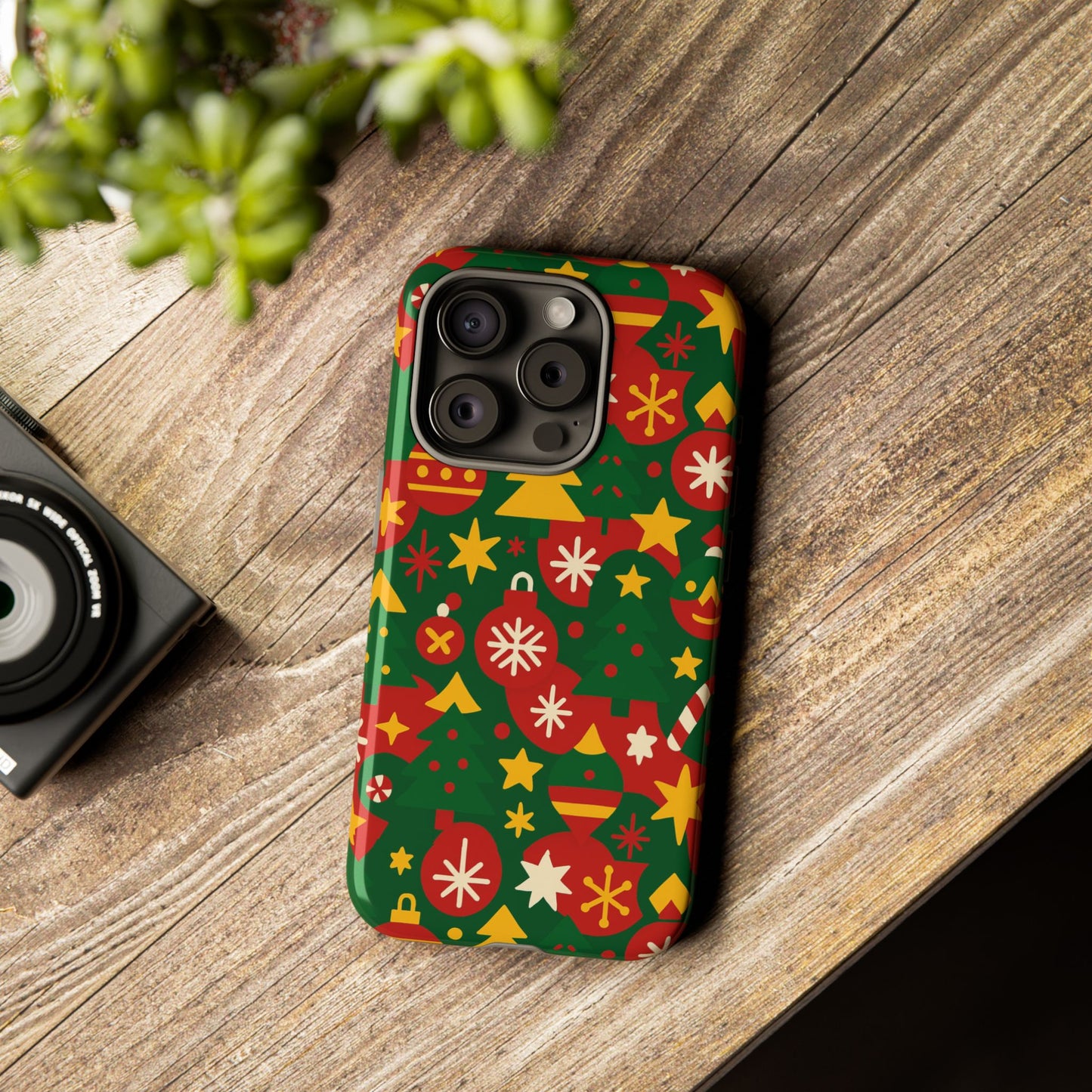 vibrant christmas phone case with festive 3d wrap design – colourful holiday protective cover compatible with iphone 13, 14, 15 & 16 – all models including pro, pro max & plus