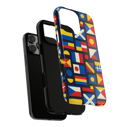 Multicolour Geometric Protective Phone Case for Smartphones, Stylish Protection and Unique Design, Compatible with iPhone 13, 14, 15 & 16 – all models including Pro, Pro Max & Plus