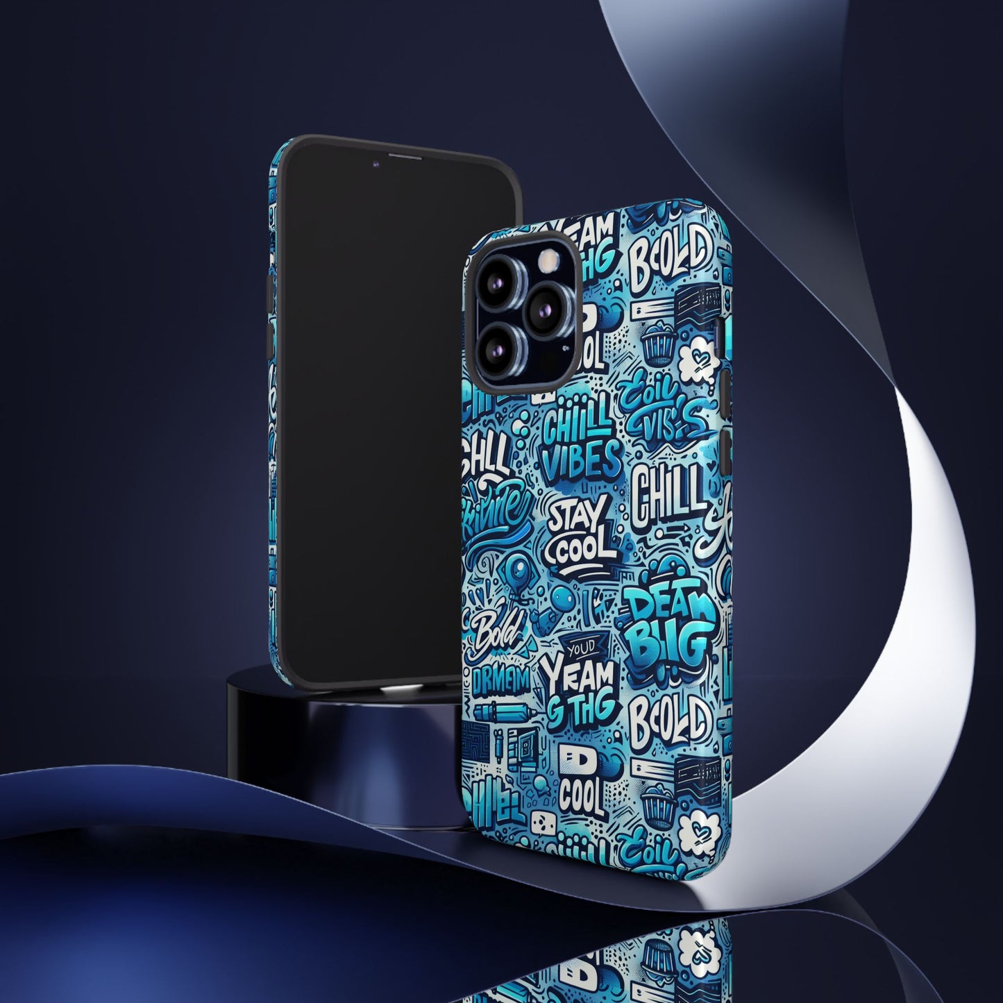 blue pattern image 17 phone case for men and women shock absorption protective cover with 3d wrap design and uv protection