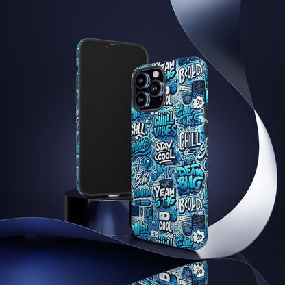 Vibrant 3D Wrap Protective Phone Case with Playful Blue Design for Stylish Protection Compatible with iPhone 13, 14, 15 & 16 – All Models Including Pro, Pro Max & Plus