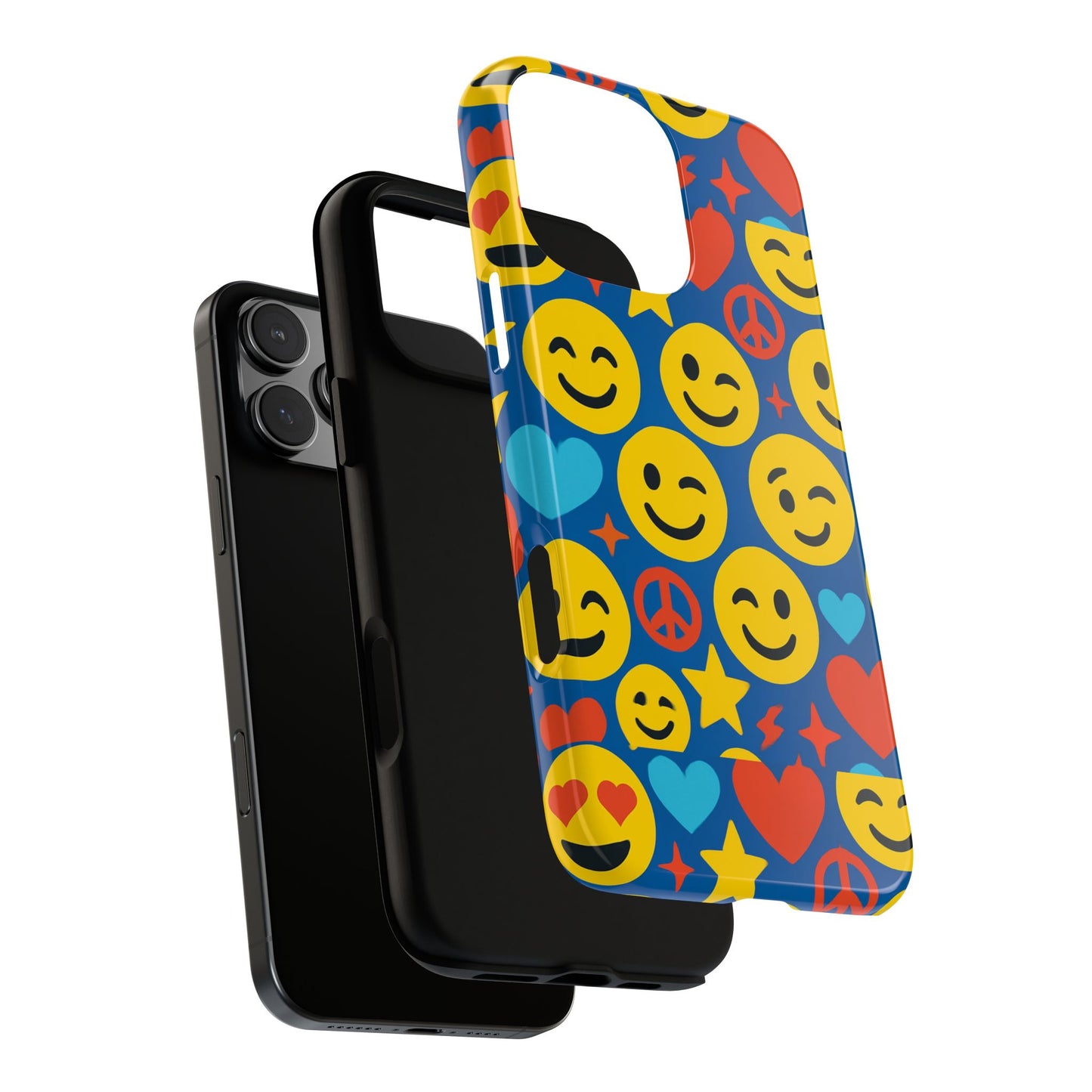 vibrant 3d emoji protective phone case for kids and adults – fun multicolour design for stylish protection compatible with iphone 13, 14, 15 & 16 – all models including pro, pro max & plus