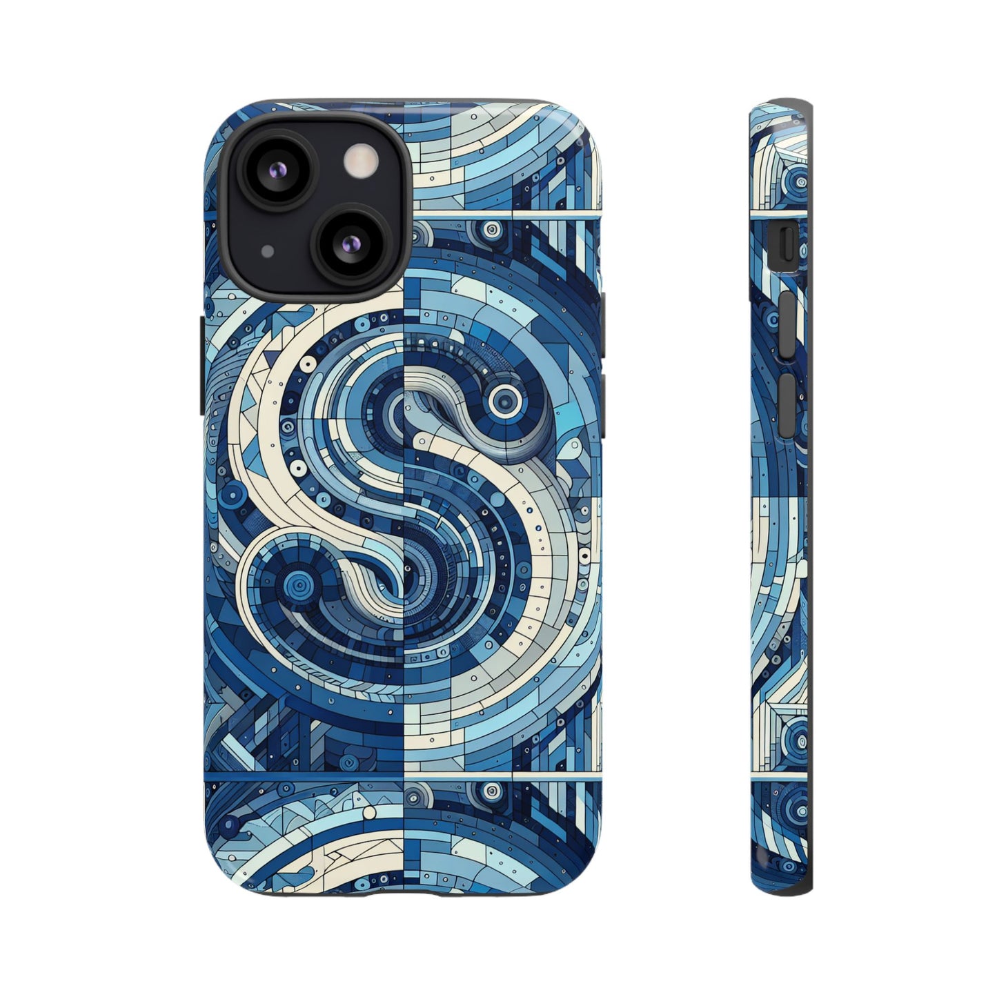 blue alphabet s phone case for samsung and iphone shockproof protective cover with 3d wrap design and vibrant print