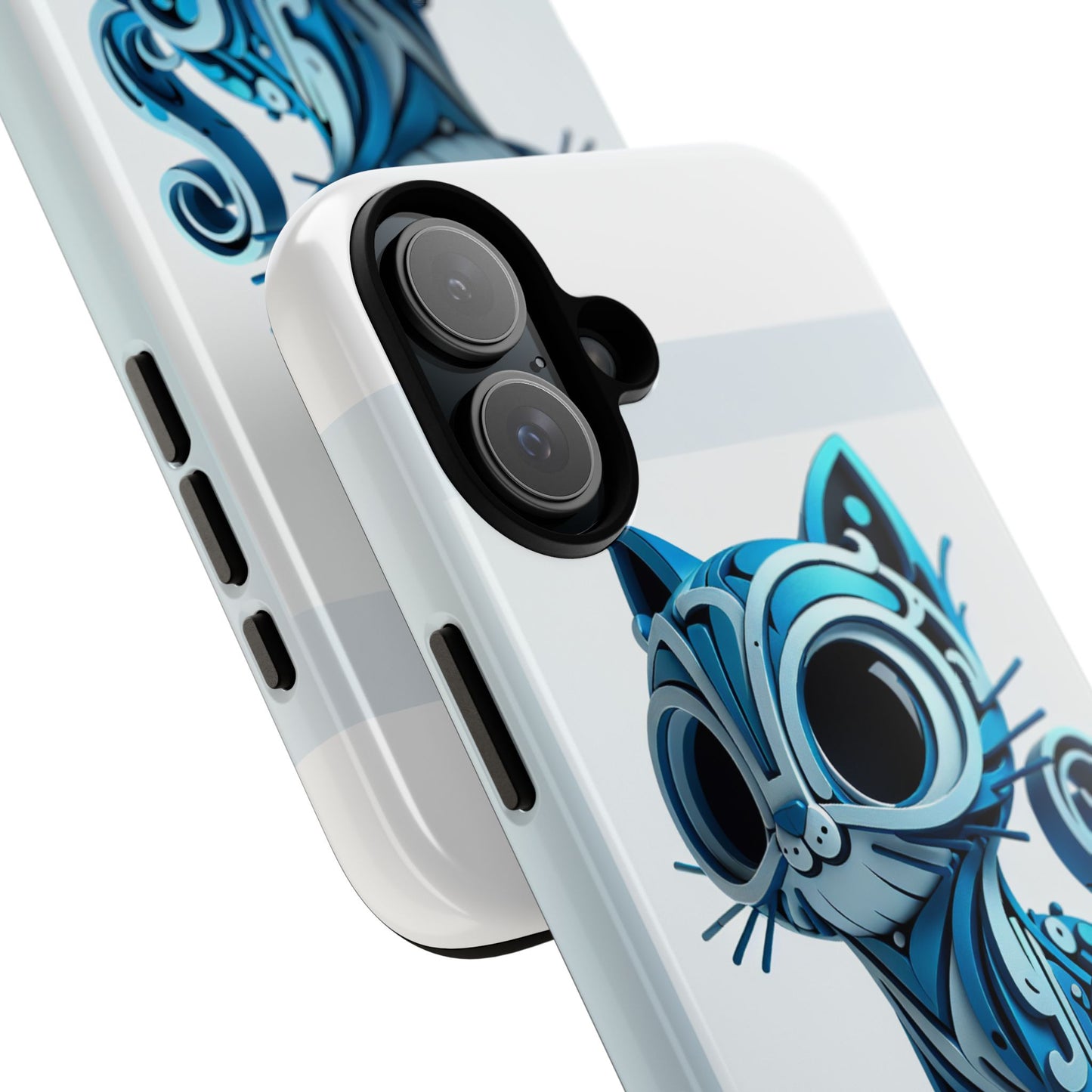 vibrant 3d cat design phone case – playful protection accessory for self-expression – compatible with iphone 13, 14, 15 & 16 – all models including pro, pro max & plus