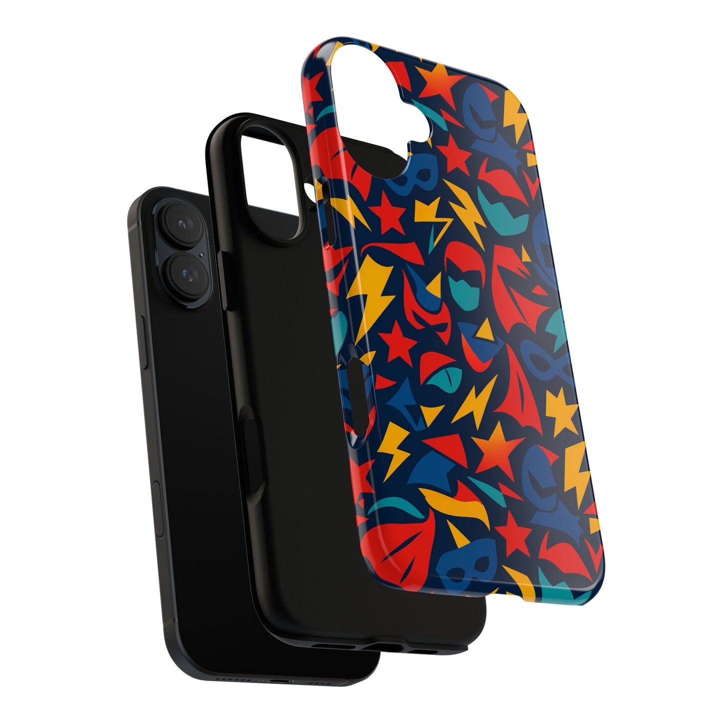 vibrant superhero protective phone case with 3d wrap design – stylish unisex protection for smartphones compatible with iphone 13, 14, 15 & 16 – all models including pro, pro max & plus