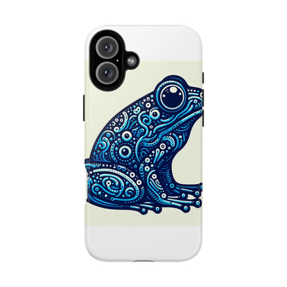 Vibrant 3D Blue Frog Design Protective Phone Case for Trendsetters – Stylish Protection Compatible with iPhone 13, 14, 15 & 16 – all models including Pro, Pro Max & Plus