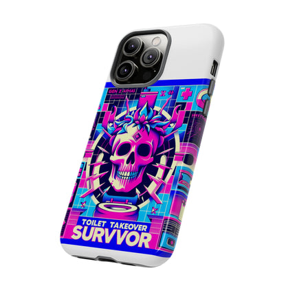 Toilet Takeover Survivor 3D Wrap Protective Phone Case for Anime and Comic Fans, Shock Absorbing TPU Silicone, UV Protected, Stylish Design, Gift for Birthdays and Holidays