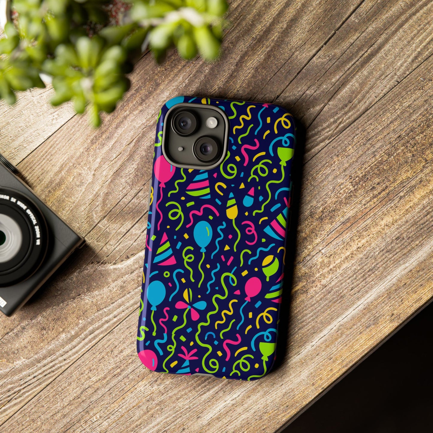 vibrant 3d wrap protective phone case with multicolour party design for playful smartphone accessories compatible with iphone 13, 14, 15 & 16 – all models including pro, pro max & plus
