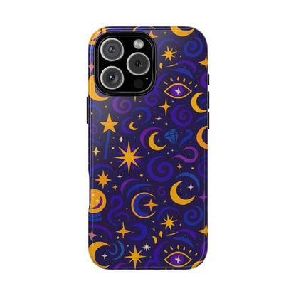 Vibrant 3D Cosmic Design Phone Case for Stylish Protection with Multicolour Stars and Swirls Compatible with iPhone 13, 14, 15 & 16 – All Models Including Pro, Pro Max & Plus