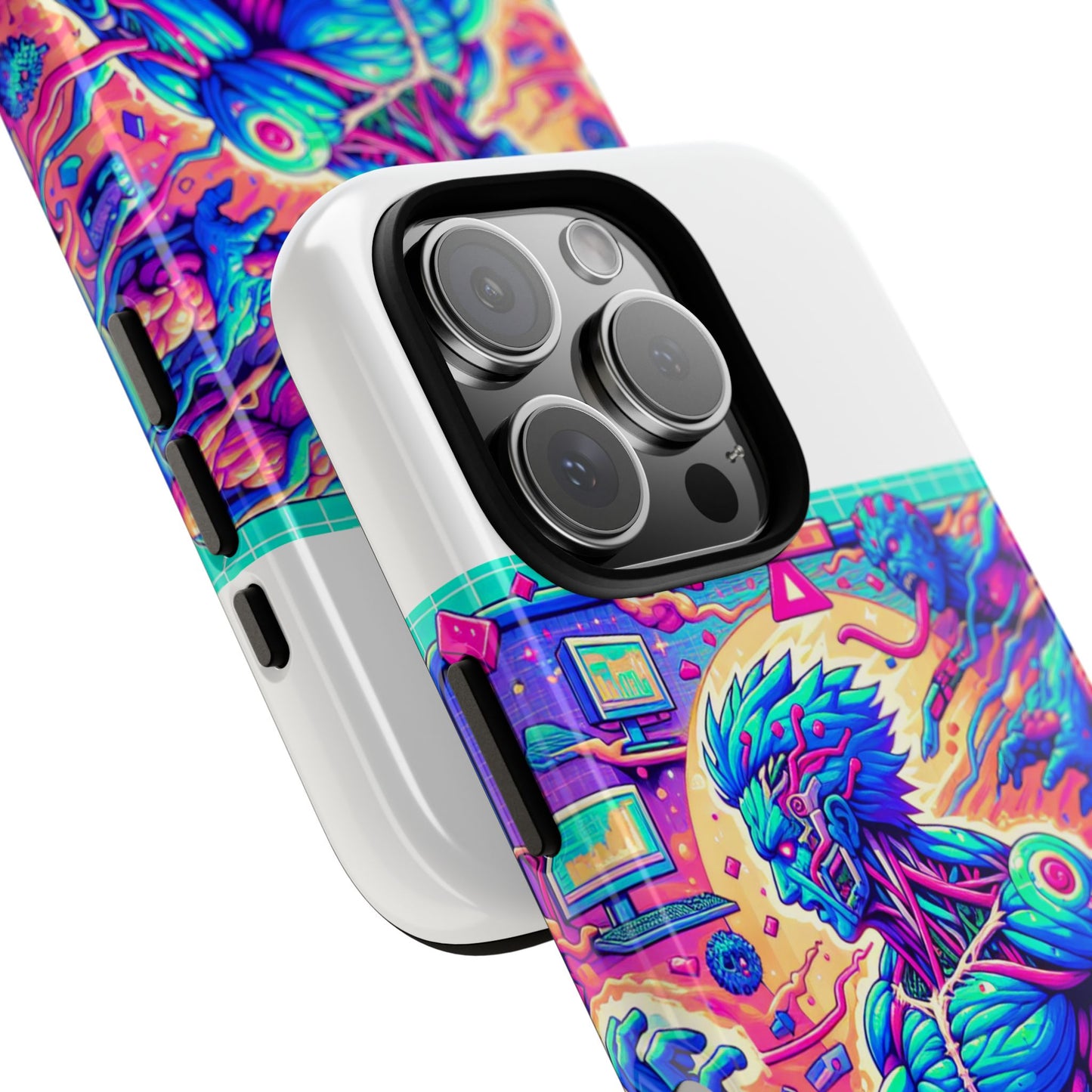 giga chad in training protective phone case for anime fans