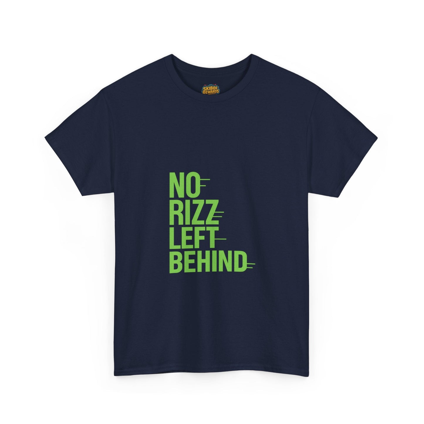 unisex heavy cotton tee - no rizz left behind - fun casual streetwear for men and women, comfortable fit, stylish design, perfect for everyday wear and casual outings