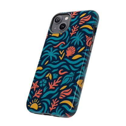 Vibrant Tropical Pattern Phone Case with 3D Design for Stylish Protection Compatible with iPhone 13, 14, 15 & 16 – all models including Pro, Pro Max & Plus