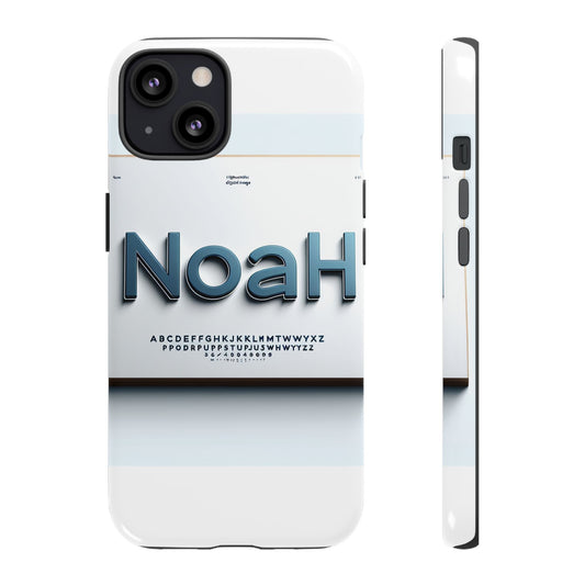 Stylish 3D Text Phone Case with Modern Design in Blue – Trendy Protection for Individuals – Compatible with iPhone 13, 14, 15 & 16 – All Models Including Pro, Pro Max & Plus