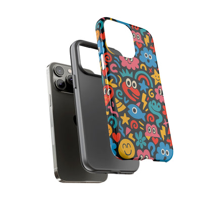 Vibrant Cartoon Protective Phone Case with 3D Wrap Design for Creative Expression – Compatible with iPhone 13, 14, 15 & 16 – All Models Including Pro, Pro Max & Plus