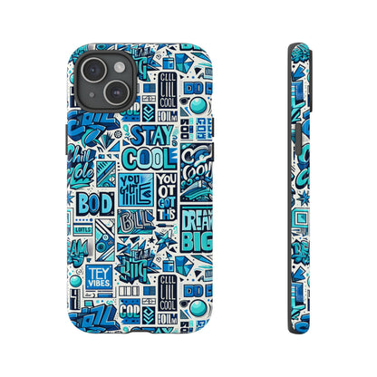 Blue Pattern Image 10 Phone Case for Men Women Shockproof Protective Cover with 3D Wrap Design and UV Protection