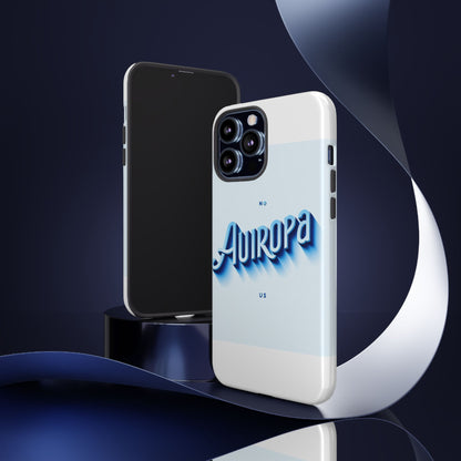 Protective Phone Case with Retro Typography Design in Blue for Stylish Protection, Compatible with iPhone 13, 14, 15 & 16 – all models including Pro, Pro Max & Plus