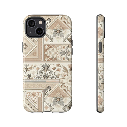 Pattern Image 5 Vibrant 3D Phone Case for Anime and Comic Fans with Ornate Tile Design, Stylish Protective Cover, Suitable for All iPhone Models Including Pro Max