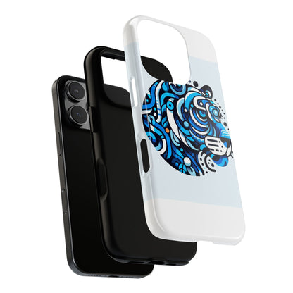 Vibrant 3D Wrap Protective Phone Case with Unique Blue Lion Design for Stylish Expression and Fun Accessories Compatible with iPhone 13, 14, 15 & 16 – all models including Pro, Pro Max & Plus