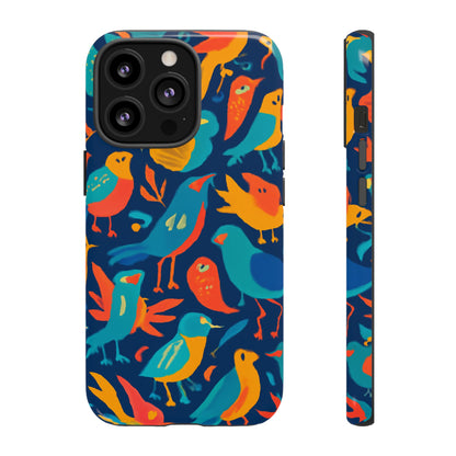 Vibrant Multicolour Bird Design Phone Case for Stylish Protection – Compatible with iPhone 13, 14, 15 & 16 – All Models Including Pro, Pro Max & Plus