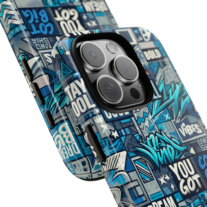 Vibrant 3D Wrap Protective Phone Case in Blue with Playful Graphic Design for Stylish Protection – Compatible with iPhone 13, 14, 15 & 16 – All Models Including Pro, Pro Max & Plus