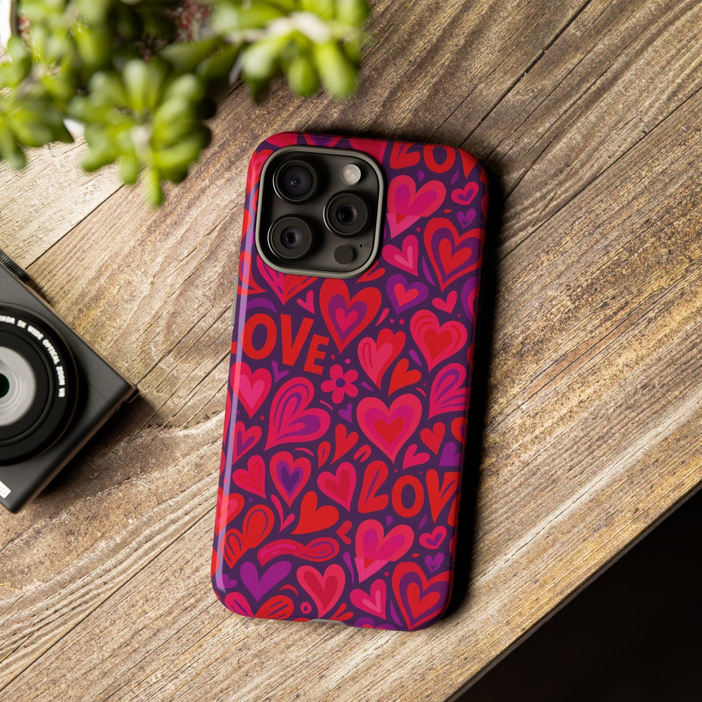 multicolour 3d heart pattern protective phone case for smartphones – vibrant design for stylish protection, compatible with iphone 13, 14, 15 & 16 – all models including pro, pro max & plus