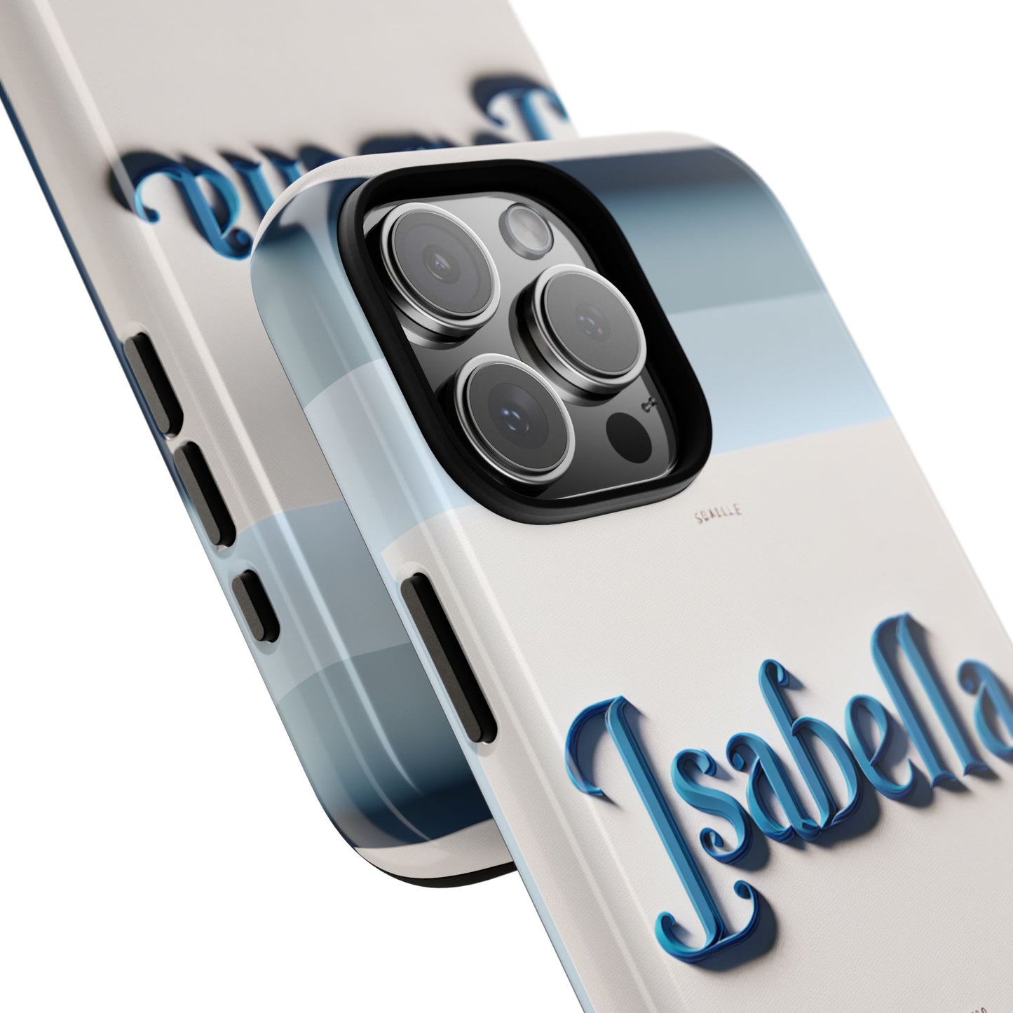 name isabella blue phone case with 3d wrap and vibrant anime inspired design for stylish protection and personalised smartphone accessory