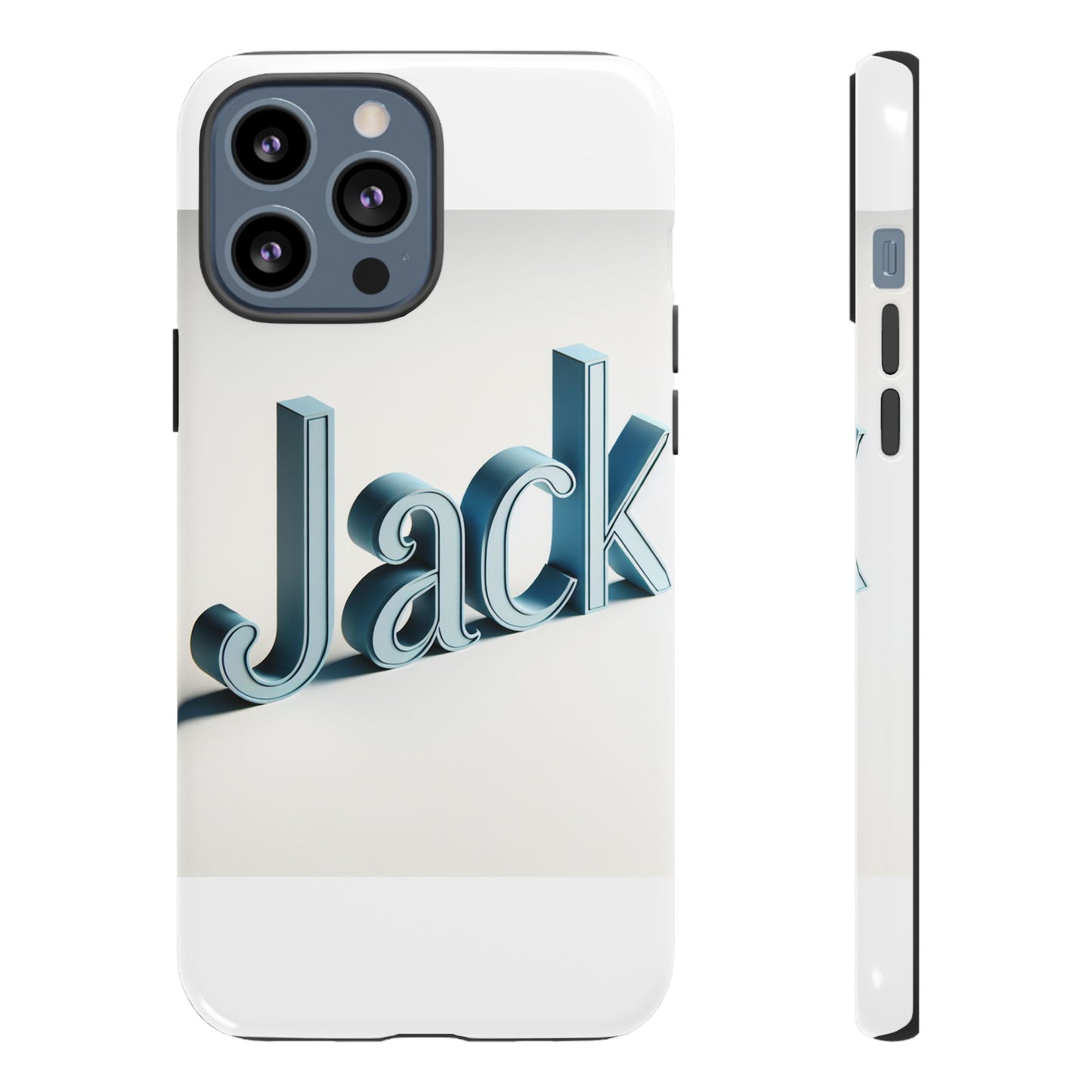 vibrant 3d text protective phone case in blue for unique self-expression – stylish protection compatible with iphone 13, 14, 15 & 16 – all models including pro, pro max & plus