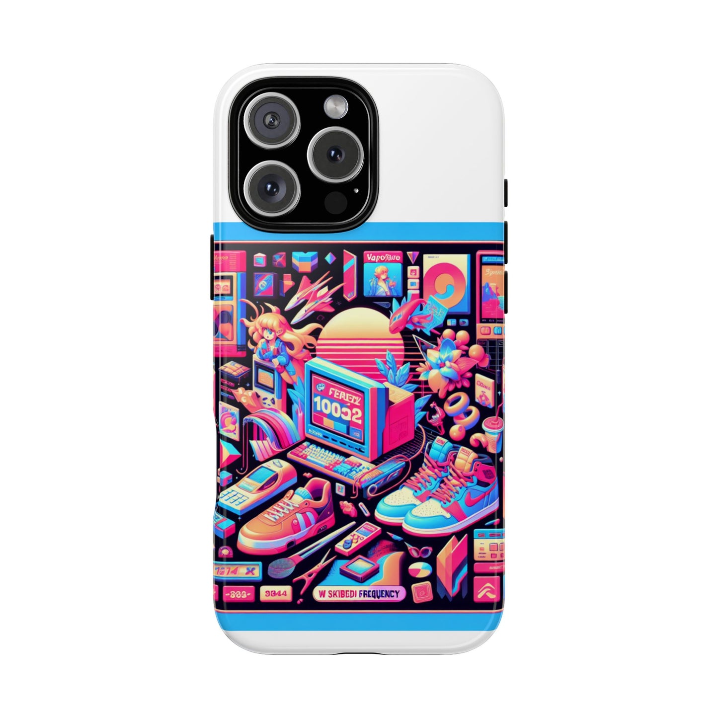 w skibidi frequency 3d wrap protective phone case for anime lovers, durable tpu silicone, shock absorbing, uv protected, glossy or matte finish, unique gift idea
