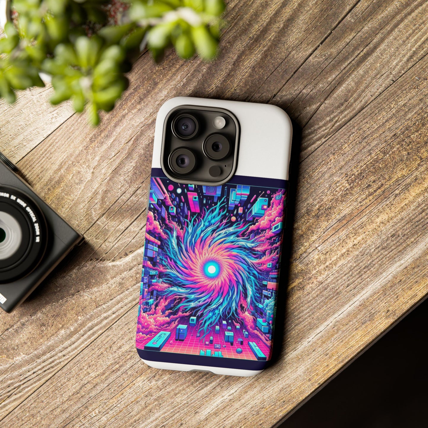 grass level 9000 protective phone case with 3d wrap design, uv protected and shock absorbent, fun retro style for anime lovers, ideal gift for tech enthusiasts