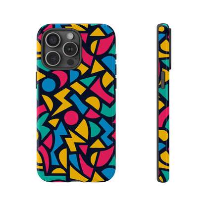 Vibrant Retro Aesthetic Phone Case – Stylish Protection in Multicolour Design – Compatible with iPhone 13, 14, 15 & 16 – All Models Including Pro, Pro Max & Plus