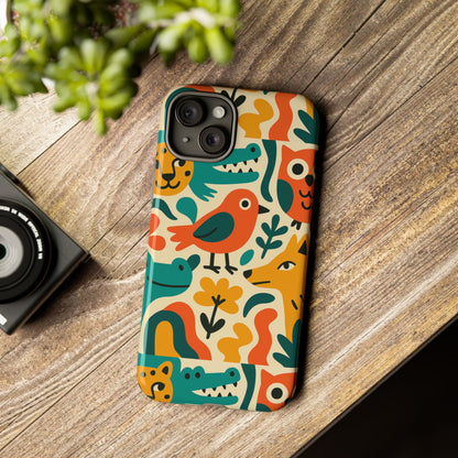 Vibrant Animal Print Protective Phone Case with 3D Wrap Design for Unique Style and Expression Compatible with iPhone 13, 14, 15 & 16 – all models including Pro, Pro Max & Plus