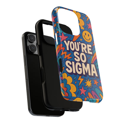 Sigma Vibes Phone Case - Colorful Fun Design for Trendsetters, Durable Protection, Lightweight, Vibrant Graphics, Ideal Gift for Friends and Family, Perfect for Active Lifestyle