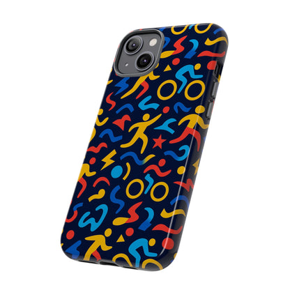 Vibrant Abstract 3D Wrap Protective Phone Case in Multicolour Design for Unisex Fashion Accessory Compatible with iPhone 13, 14, 15 & 16 – all models including Pro, Pro Max & Plus