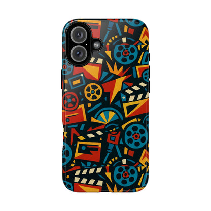 Vibrant Retro Movie-Inspired Protective Phone Case with 3D Design for Stylish Protection Compatible with iPhone 13, 14, 15 & 16 – All Models Including Pro, Pro Max & Plus