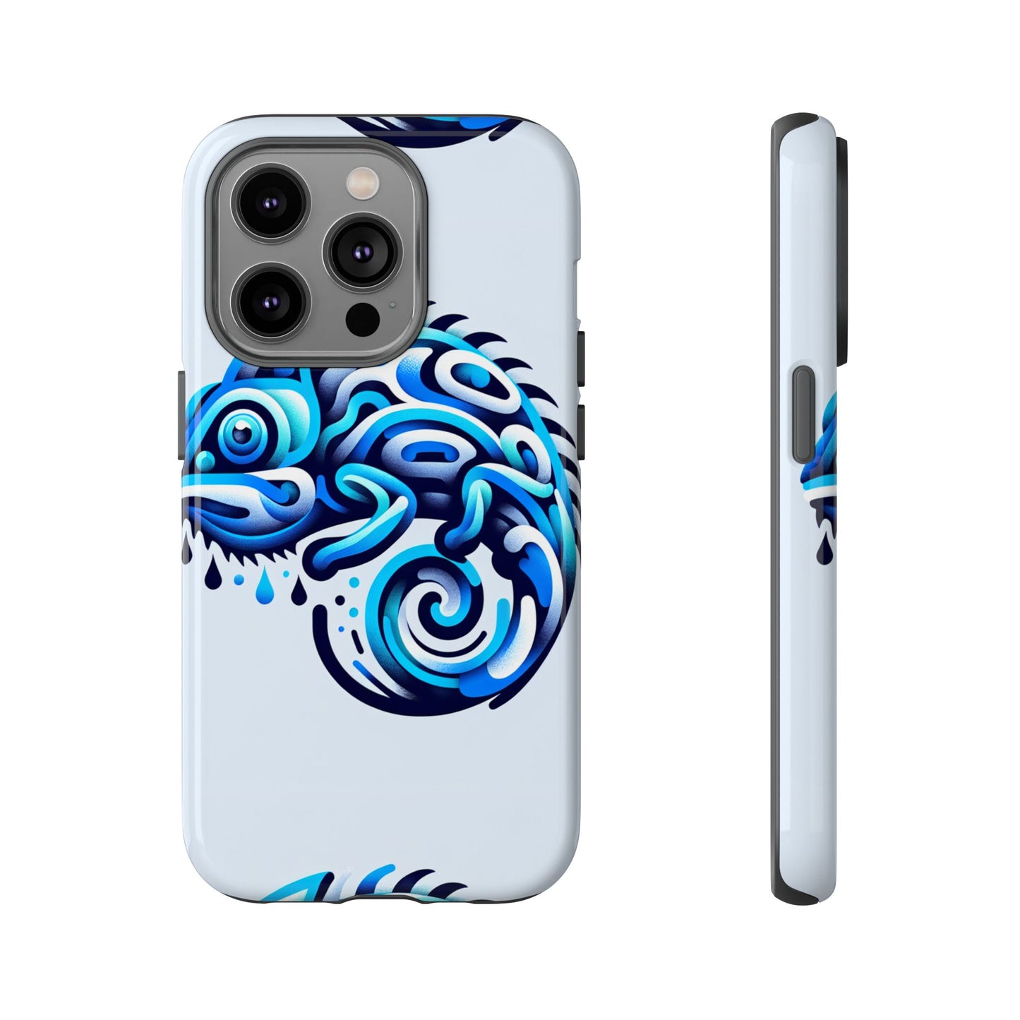 blue animal create 5 phone case with vibrant 3d wrap design, shock absorption, uv protection, for stylish and durable smartphone protection