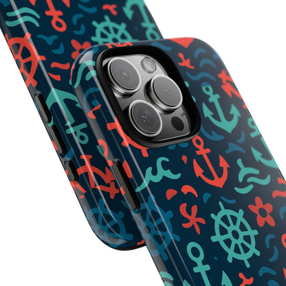 Vibrant Nautical Multicolour 3D Wrap Protective Phone Case with Retro Design for Men and Women Stylish Accessory Compatible with iPhone 13, 14, 15 & 16 – All Models Including Pro, Pro Max & Plus