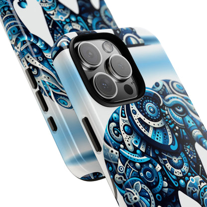 Blue Animal Create 4 3D Wrap Protective Phone Case for Smartphones with Vibrant Anime and Comic Inspired Design Durable Shock Absorption and UV Protection